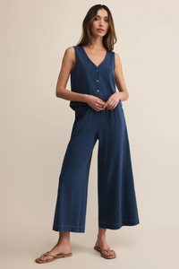 SOLACE JERSEY DENIM TOP-IN