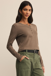 FERRIS RIBBED HENLEY TOP