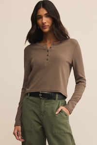 FERRIS RIBBED HENLEY TOP