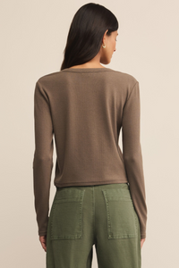FERRIS RIBBED HENLEY TOP