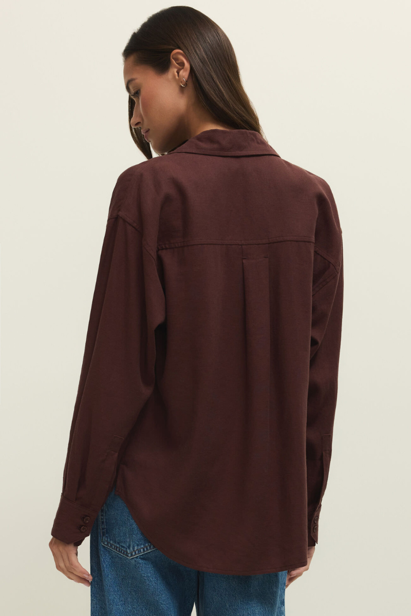 ALFIE LINEN BUTTON UP-CC