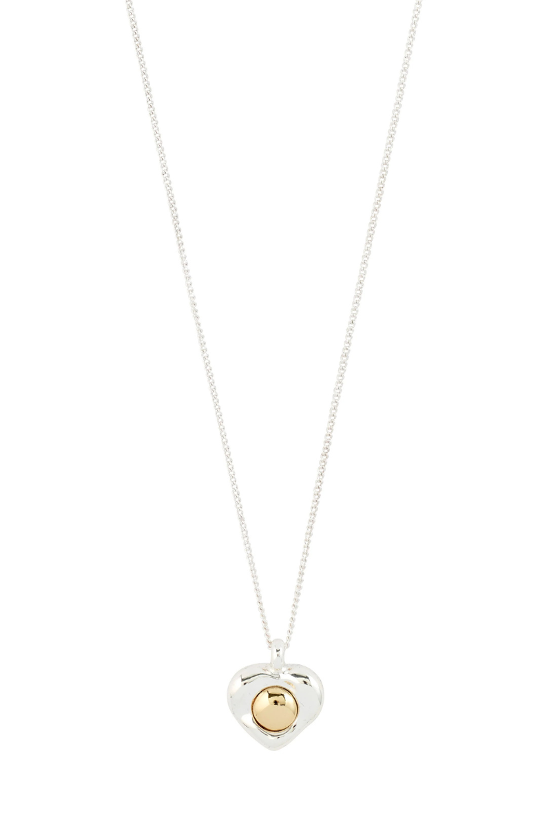 NOVA HEART SILVER PLATED NECKLACE