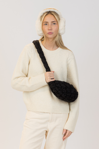 SMALL QUILTED BAG-BK