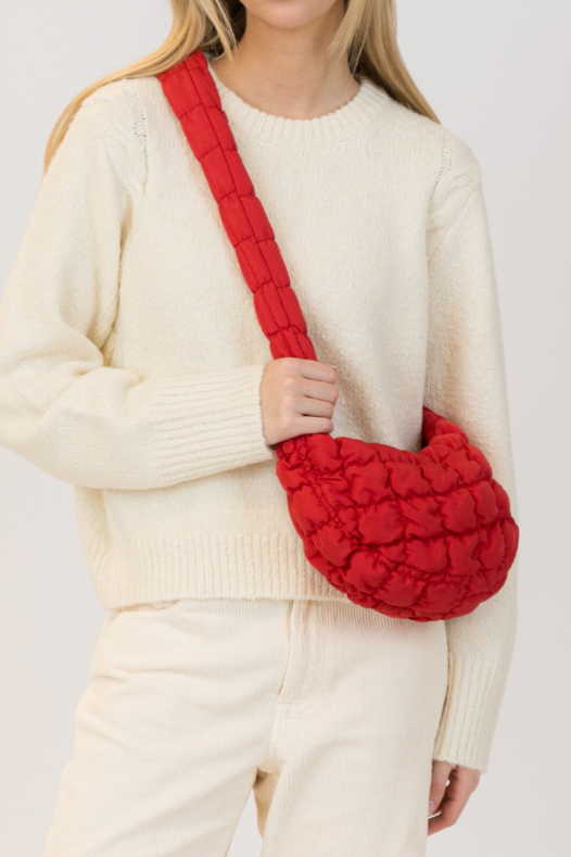 SMALL QUILTED BAG-RD