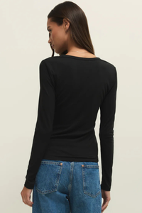 SECOND SKIN CREW LONG SLEEVE TOP-BK