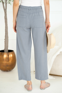 ALWAYS CHIC SOFT CURVE TENCEL PANTS-BL