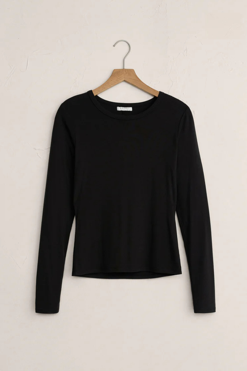 SECOND SKIN CREW LONG SLEEVE TOP-BK