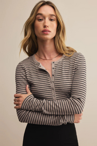 STELLA STRIPED MODAL RIB HENLEY