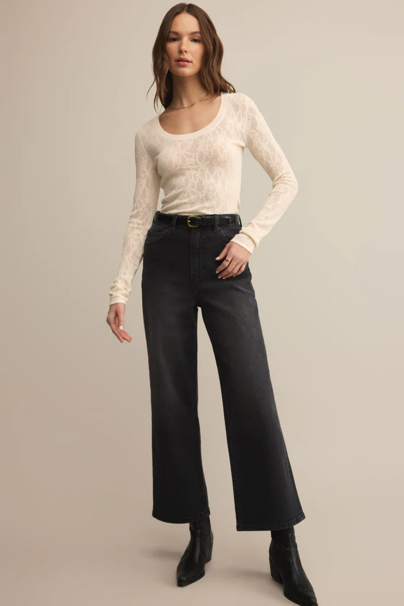 TIBI SCOOP MESH TOP-CR
