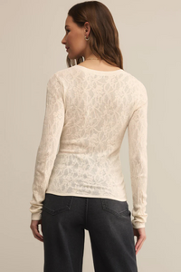 TIBI SCOOP MESH TOP-CR