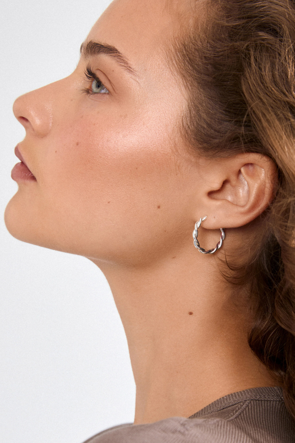 NAJA SILVER PLATED EARRINGS-MD