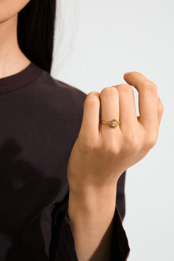 LULU SUN GOLD PLATED RING