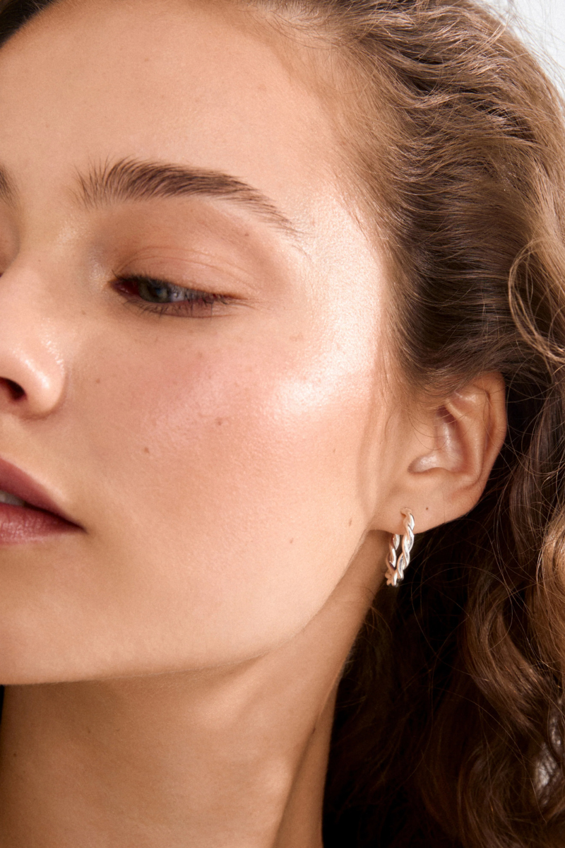 NAJA SILVER PLATED EARRINGS-MD