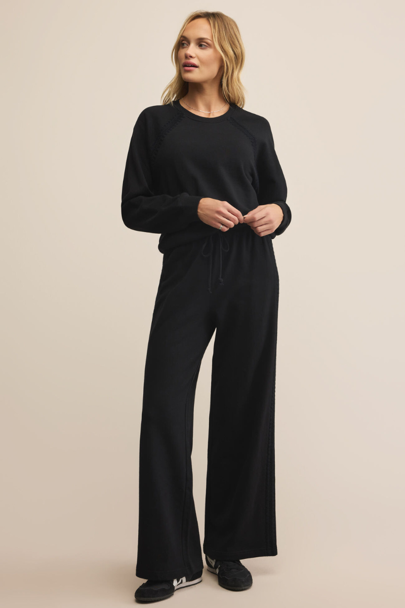 TAKE ALL FRENCH TERRY TRACK PANTS-BK