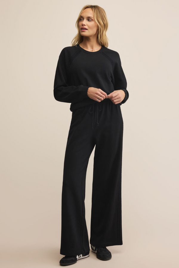 TAKE ALL FRENCH TERRY TRACK PANTS-BK