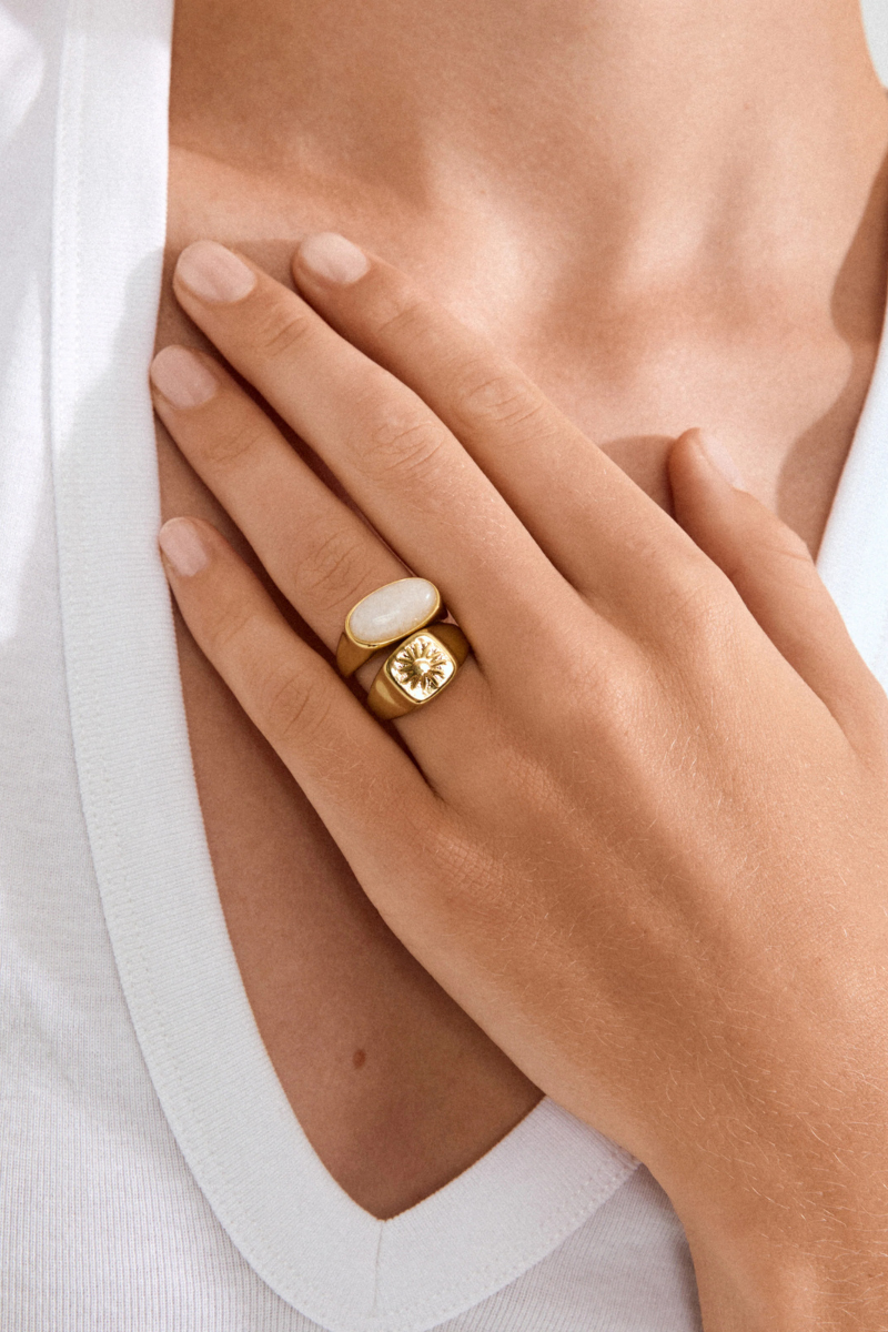 PRISM 2-IN-1 GOLD PLATED RINGS