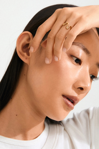 LULU DOUBLE WAVE GOLD PLATED RING