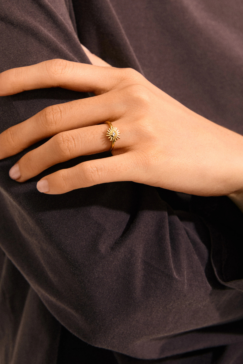 LULU SUN GOLD PLATED RING