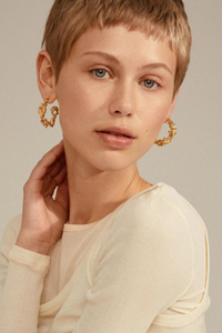 FLOW GOLD PLATED EARRINGS
