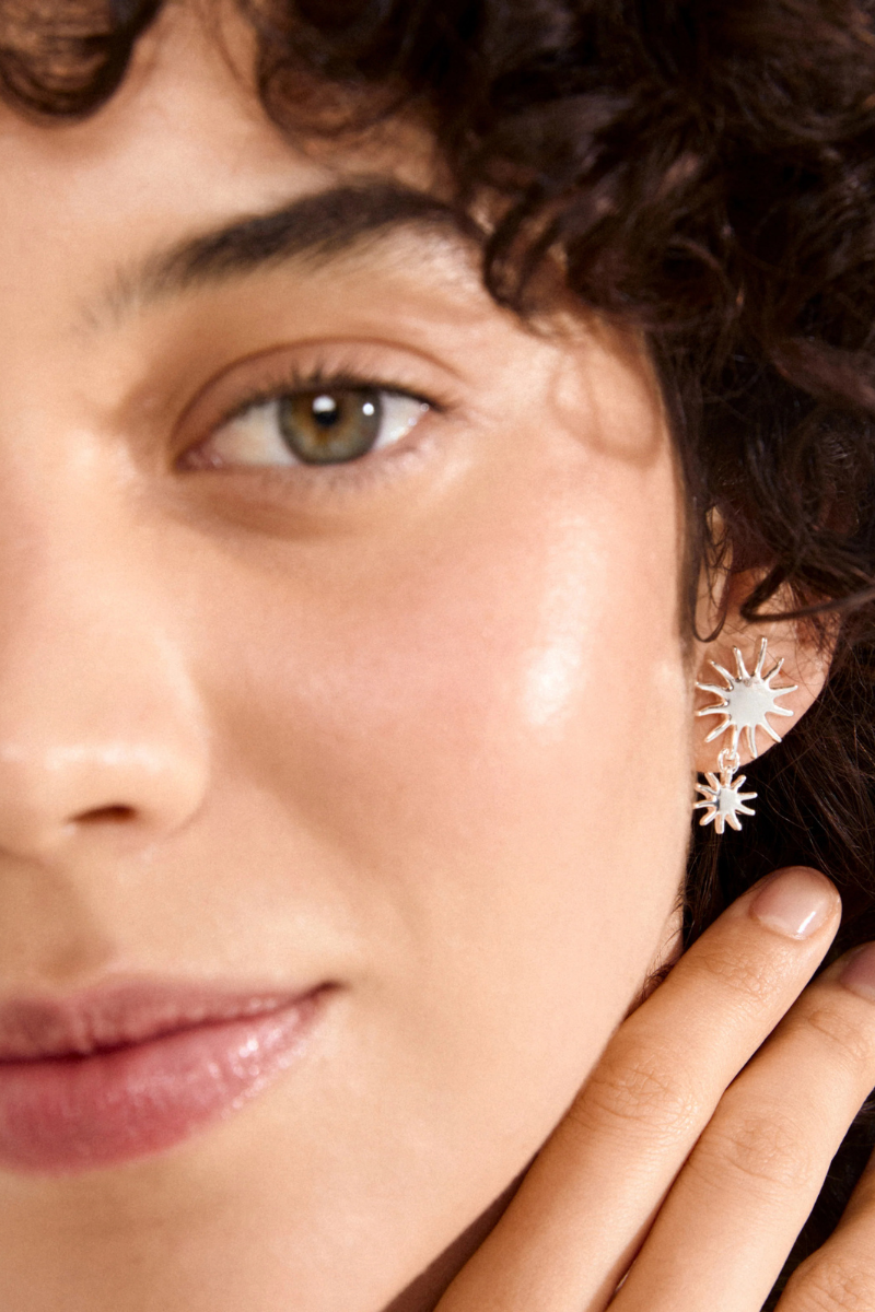 LYRICUS SILVER PLATED EARRINGS