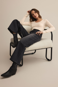 TIBI SCOOP MESH TOP-CR