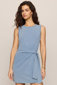 MATTIE JERSEY DENIM MINI DRESS-IN