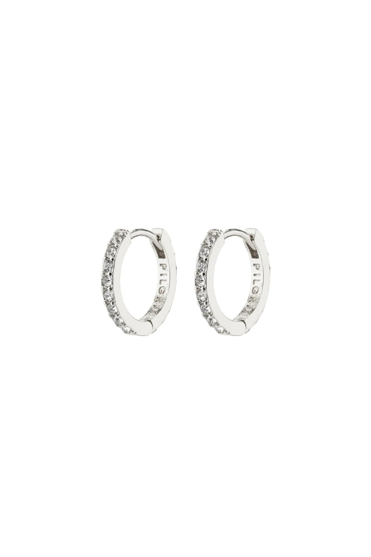 EBNA SMALL SILVER PLATED EARRINGS