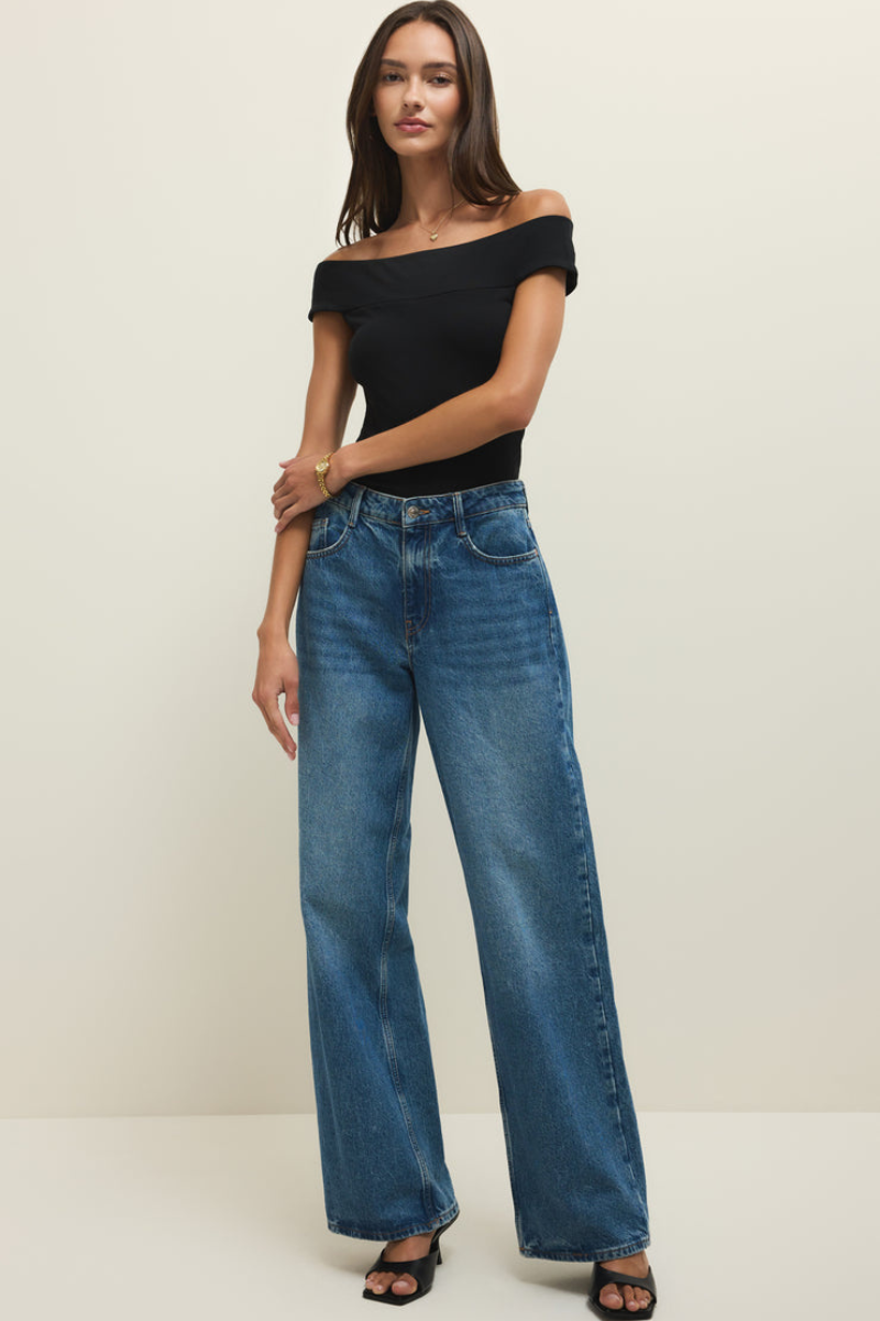 SECOND SKIN OFF SHOULDER TOP-BK