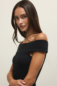 SECOND SKIN OFF SHOULDER TOP-BK