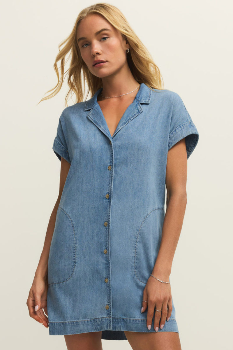 NAPA LIGHTWEIGHT DENIM MINI DRESS