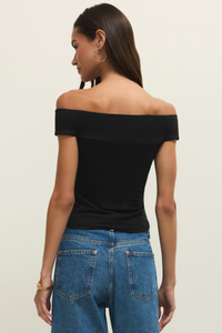 SECOND SKIN OFF SHOULDER TOP-BK