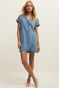NAPA LIGHTWEIGHT DENIM MINI DRESS