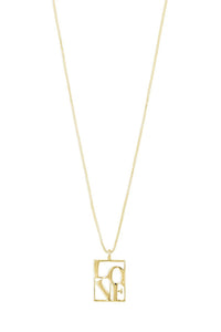 LOVE TAG GOLD PLATED NECKLACE