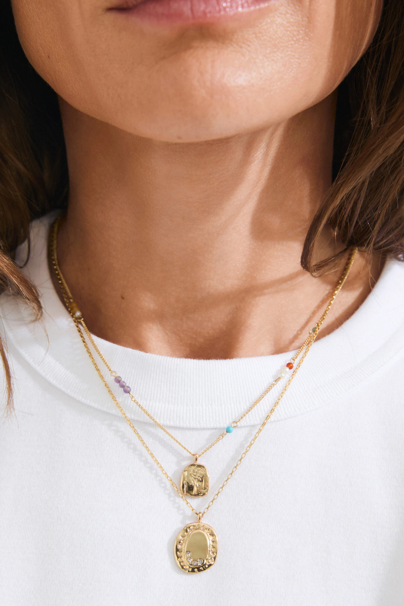 HERE 2 IN 1 GOLD PLATED NECKLACE