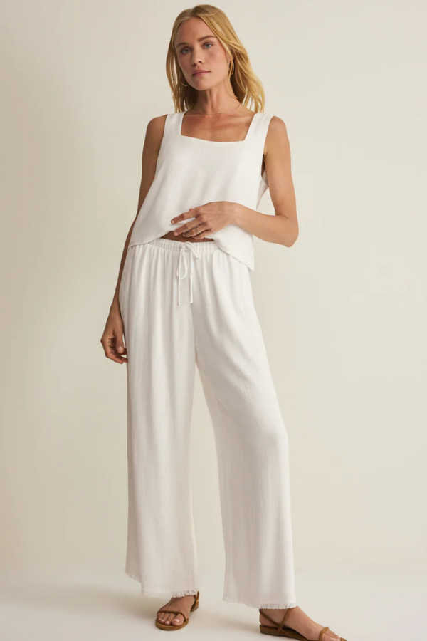 CHARLI LINEN TANK-WH
