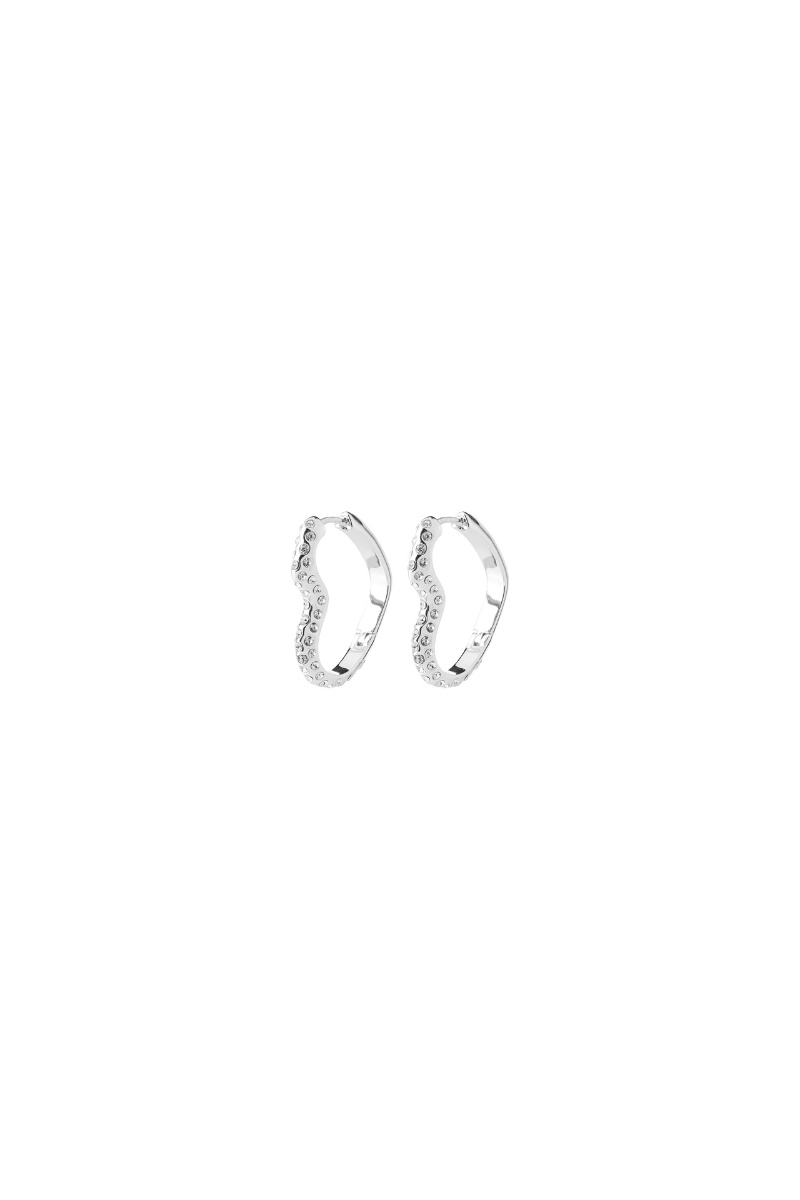 SORA HEART SILVER PLATED EARRINGS