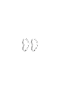 SORA HEART SILVER PLATED EARRINGS