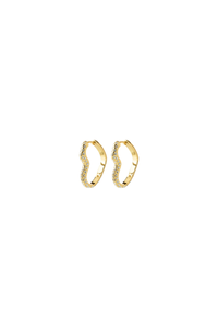 SORA HEART GOLD PLATED EARRINGS
