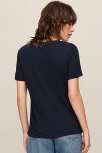 FOUNDATIONS COTTON SLUB TEE IN ECLIPSE