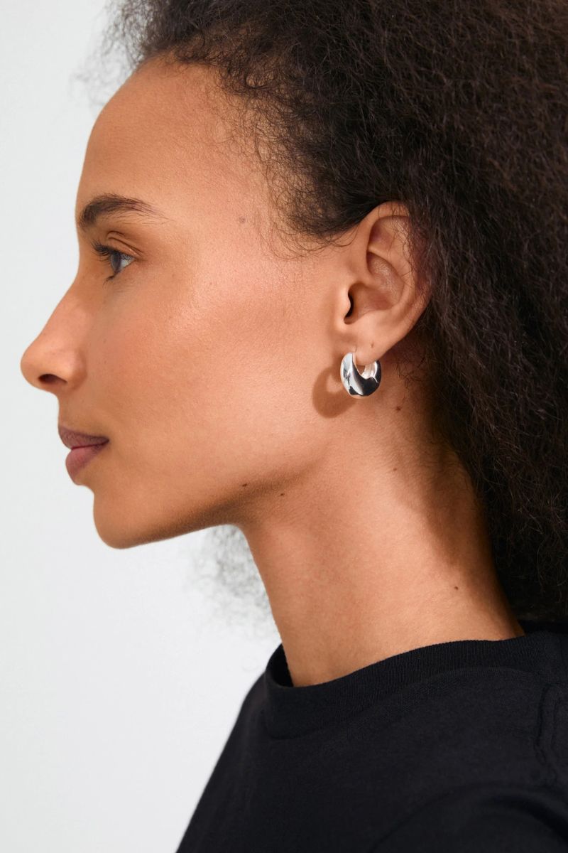 KAIROA CHUNKY SILVER PLATED EARRINGS