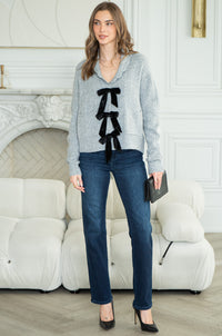 MICAH BOW FRONT SWEATER
