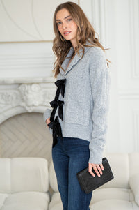 MICAH BOW FRONT SWEATER