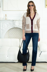 LINDEN COLOURBLOCK CARDIGAN