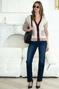LINDEN COLOURBLOCK CARDIGAN
