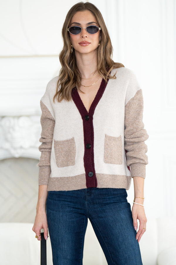LINDEN COLOURBLOCK CARDIGAN