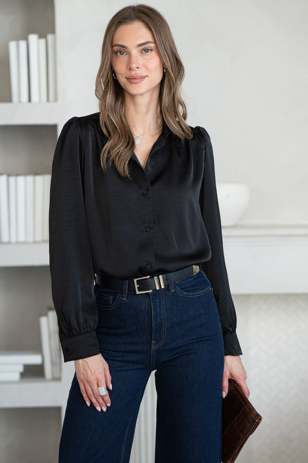 WHY NOT ME SATIN BLOUSE