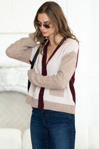 LINDEN COLOURBLOCK CARDIGAN