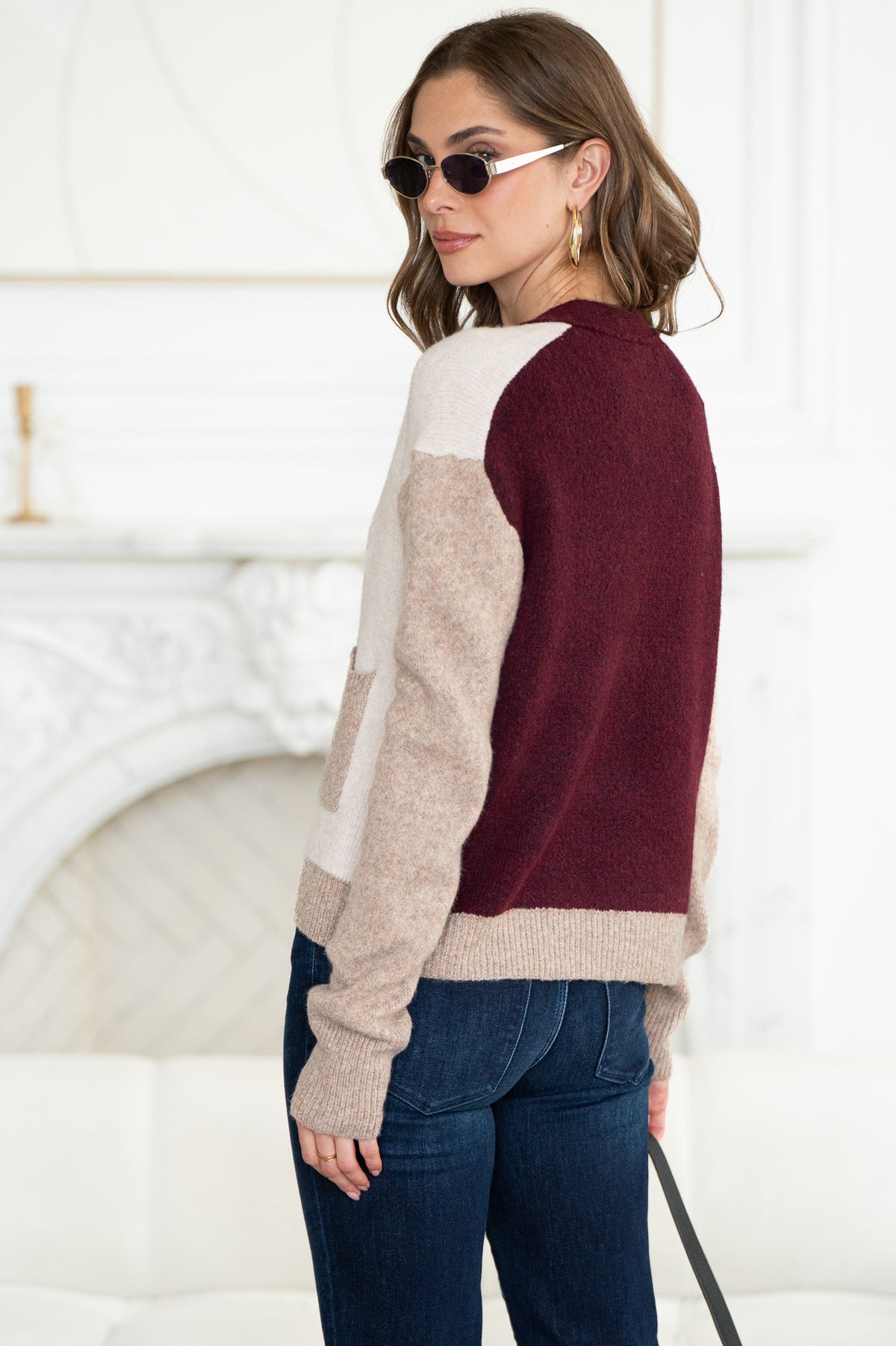 LINDEN COLOURBLOCK CARDIGAN