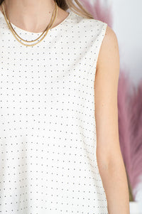 KAEL STUD SATIN TANK