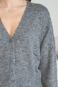 HELLO DARLIN STUD CARDIGAN
